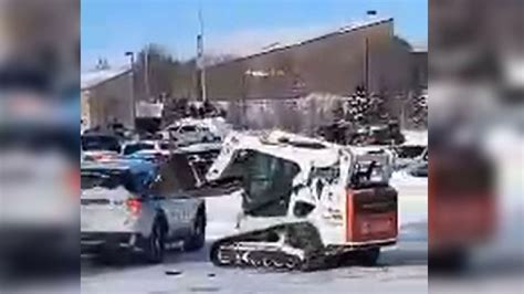 home depot skid steer lincoln|WATCH: Man rams vehicles at Home Depot with a skid loader.